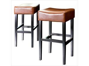 Trent Home 30" Rodriguez Backless Bar Stools in Hazelnut (Set of 2) Trent Home 30" Rodriguez Backless Bar Stools in Hazelnut (Set of 2)
