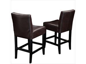 Trent Home 26" Counter Stool in Brown (Set of 2) Trent Home 26" Counter Stool in Brown (Set of 2)