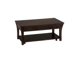 Jofran Artisan Coffee Table in Rich Dark Wood Jofran Artisan Coffee Table in Rich Dark Wood