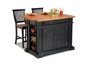 Home Styles Kitchen Island and Stools Black & Distressed Oak 5003-948 Home Styles Kitchen Island and Stools Black & Distressed Oak 5003-948