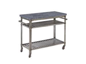 Home Styles Urban Style Kitchen Cart in Aged Metal with Concrete Top Home Styles Urban Style Kitchen Cart in Aged Metal with Concrete Top