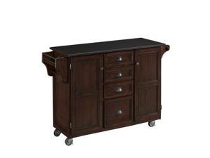 Home Styles Country Comfort Kitchen Cart in Aged Bourbon Home Styles Country Comfort Kitchen Cart in Aged Bourbon