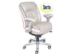 Serta Smart Layers Ergonomic Leather Manager Office Chair in Beige Serta Smart Layers Ergonomic Leather Manager Office Chair in Beige