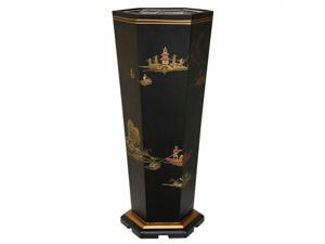 Oriental Furniture Umbrella Stand in Black Oriental Furniture Umbrella Stand in Black