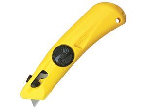 Safety Cutter, 5-3/4 In, Plastic, HiViz Ylw Safety Cutter, 5-3/4 In, Plastic, HiViz Ylw