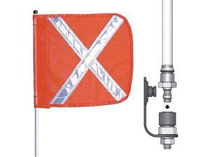 CHECKERS INDUSTRIAL PROD INC Warning Whip, 10 ft., Includes Flag FS10X-QD-O CHECKERS INDUSTRIAL PROD INC Warning Whip, 10 ft., Includes Flag FS10X-QD-O