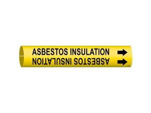 Pipe Marker, Asbestos Insulation, Yellow 4009-B Pipe Marker, Asbestos Insulation, Yellow 4009-B