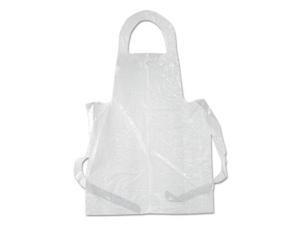 Poly Apron, White, Polyethylene, 28 x 55, 100/Pack DAK2855 Poly Apron, White, Polyethylene, 28 x 55, 100/Pack DAK2855
