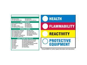 BRADY HMIG Label, 6 In. H, 6 In. W, PK100 60336 BRADY HMIG Label, 6 In. H, 6 In. W, PK100 60336