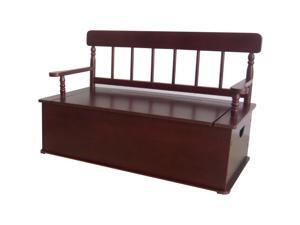 Simply Classic: Cherry Finish Bench Seat with Storage Simply Classic: Cherry Finish Bench Seat with Storage