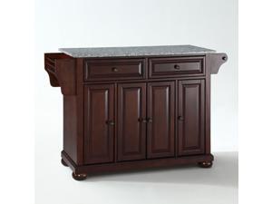 Crosley Alexandria Solid Granite Top Kitchen Island in Vintage Mahogany Crosley Alexandria Solid Granite Top Kitchen Island in Vintage Mahogany