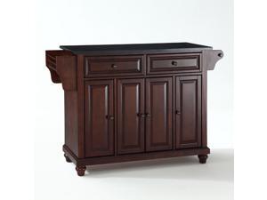 Crosley Cambridge Solid Black Granite Top Kitchen Island in Vintage Mahogany Crosley Cambridge Solid Black Granite Top Kitchen Island in Vintage Mahogany
