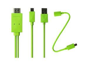 4XEM Micro USB To HDMI MHL Adapter Cable For Samsung Galaxy S2/S3/S4/Note(Green) 4XEM Micro USB To HDMI MHL Adapter Cable For Samsung Galaxy S2/S3/S4/Note(Green)