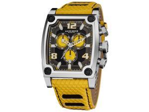 Akribos XXIV Men's Explorer Swiss Chronograph Yellow Leather Strap Watch Akribos XXIV Men's Explorer Swiss Chronograph Yellow Leather Strap Watch