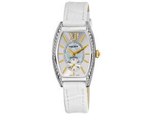Akribos XXIV Women's Diamond Swiss Quartz Tonneau Strap Watch Akribos XXIV Women's Diamond Swiss Quartz Tonneau Strap Watch