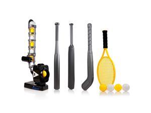 Dimple 4 IN 1 Power-Pro Pitching Machine Baseball, Cricket, Tennis, Hockey - Black Dimple 4 IN 1 Power-Pro Pitching Machine Baseball, Cricket, Tennis, Hockey - Black