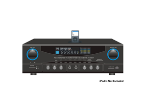 PyleHome - 500 Watt Stereo Receiver AM-FM Tuner/USB/SD/Ipod Docking Station & Subwoofer Control PyleHome - 500 Watt Stereo Receiver AM-FM Tuner/USB/SD/Ipod Docking Station & Subwoofer Control