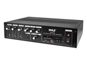 PyleHome - 240 Watt Public Address Power Amplifier with 70V Output & Mic Talkover, USB/SD Card MP3 Player, Built-in FM Radio & LED Display PyleHome - 240 Watt Public Address Power Amplifier with 70V Output & Mic Talkover, USB/SD Card MP3 Player, Built-in FM Radio & LED Display