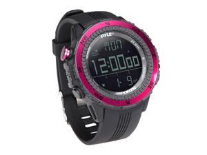 PyleSports - Digital Multifunction Active Sports Watch with Altimeter, Barometer, Chronograph, Compass, Count-Down Timer, Measuring & Weather Forecast Modes (Pink) PyleSports - Digital Multifunction Active Sports Watch with Altimeter, Barometer, Chronograph, Compass, Count-Down Timer, Measuring & Weather Forecast Modes (Pink)
