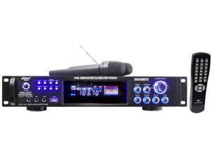 3000 Watts Hybrid Pre-Amplifier W/AM-FM Tuner/USB/Dual Wireless Mic 3000 Watts Hybrid Pre-Amplifier W/AM-FM Tuner/USB/Dual Wireless Mic