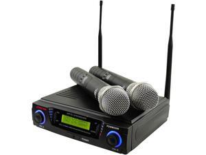 Wireless Professional UHF Dual Channel Microphone System With 2 Microphones Wireless Professional UHF Dual Channel Microphone System With 2 Microphones
