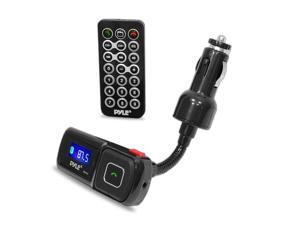 Pyle - Bluetooth Hands Free FM Radio Transmitter with USB Flash and Micro SD Card Readers for MP3/WMA Playing, USB Charging Port & AUX Input Pyle - Bluetooth Hands Free FM Radio Transmitter with USB Flash and Micro SD Card Readers for MP3/WMA Playing, USB Charging Port & AUX Input