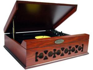 Pyle - Vintage Style Phonograph/Turntable With USB-To-PC Connection (Mahogany) Pyle - Vintage Style Phonograph/Turntable With USB-To-PC Connection (Mahogany)