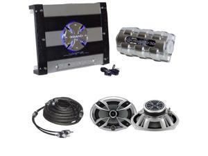 2 Channel 596 Watts Amplifier With 6'' X 9'' Speakers & RCA Cables Package 2 Channel 596 Watts Amplifier With 6'' X 9'' Speakers & RCA Cables Package