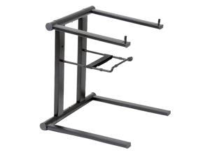 Universal Portable Foldable Professional DJ Laptop Stand with Second Accessory Tray Universal Portable Foldable Professional DJ Laptop Stand with Second Accessory Tray