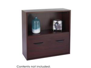 Safco 9445MH Après™ Modular Storage Shelf with Lower File Drawer 29 3/4"w x 11 3/4"d x 29 3/4"h Mahogany Safco 9445MH Après™ Modular Storage Shelf with Lower File Drawer 29 3/4"w x 11 3/4"d x 29 3/4"h Mahogany