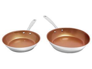 NuWave 9" & 10.5" Ceramic Coated Stainless Steel Fry Pans NuWave 9" & 10.5" Ceramic Coated Stainless Steel Fry Pans
