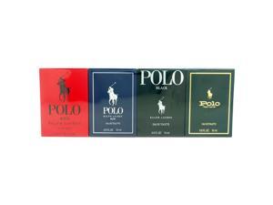 Polo Variety by Ralph Lauren for Men - 4 Pc Mini Gift Set 0.5oz Polo Red EDT Splash, 0.5oz Polo Blue EDT Splash, 0.5oz Polo Black EDT Splash, 0.5oz Polo EDT Splash Polo Variety by Ralph Lauren for Men - 4 Pc Mini Gift Set 0.5oz Polo Red EDT Splash, 0.5oz Polo Blue EDT Splash, 0.5oz Polo Black EDT Splash, 0.5oz Polo EDT Splash