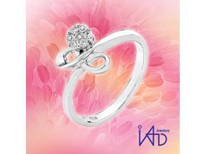 18K/750 White Gold Infinity Bow with Cluster Diamond Ring (0.12 cttw, G-H Color, VS2-SI1 Clarity) 18K/750 White Gold Infinity Bow with Cluster Diamond Ring (0.12 cttw, G-H Color, VS2-SI1 Clarity)