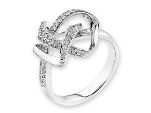 18K/750 White Gold Knot Pave-Setting Diamond Ring (0.36cttw, G-H Color, VS2-SI1 Clarity, Ring Size US 6.5) 18K/750 White Gold Knot Pave-Setting Diamond Ring (0.36cttw, G-H Color, VS2-SI1 Clarity, Ring Size US 6.5)