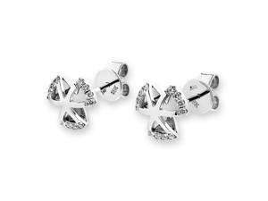 18K White Gold 3-dimensional Lucky Leafs Diamond Stud Earrings (0.15cttw, G-H Color, VS2-SI1 Clarity) 18K White Gold 3-dimensional Lucky Leafs Diamond Stud Earrings (0.15cttw, G-H Color, VS2-SI1 Clarity)