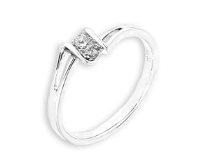 18K/750 White Gold 4 Prongs Solitaire Diamond Ring (0.11 cttw, G-H Color, VS2-SI1 Clarity) 18K/750 White Gold 4 Prongs Solitaire Diamond Ring (0.11 cttw, G-H Color, VS2-SI1 Clarity)