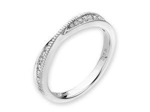 18K/750 White Gold Miligrain Accent Diamond Stack Ring (0.15 cttw, G-H Color, VS2-SI1 Clarity) 18K/750 White Gold Miligrain Accent Diamond Stack Ring (0.15 cttw, G-H Color, VS2-SI1 Clarity)