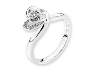 18K/750 White Gold Double Heart Shape Solitaire Diamond Ring (0.13 cttw, G-H Color, VS2-SI1 Clarity) 18K/750 White Gold Double Heart Shape Solitaire Diamond Ring (0.13 cttw, G-H Color, VS2-SI1 Clarity)