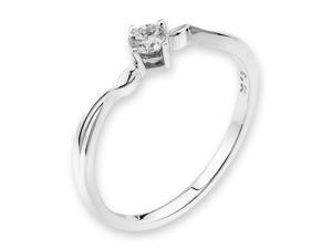 18K/750 White Gold 4 Prongs Solitaire Diamond Ring (0.11 cttw, G-H Color, VS2-SI1 Clarity) 18K/750 White Gold 4 Prongs Solitaire Diamond Ring (0.11 cttw, G-H Color, VS2-SI1 Clarity)