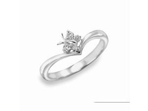 18K/750 White Gold Butterfly Diamond Ring (0.09 cttw, G-H Color, VS2-SI1 Clarity) 18K/750 White Gold Butterfly Diamond Ring (0.09 cttw, G-H Color, VS2-SI1 Clarity)