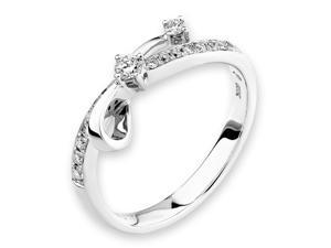 18K/750 White Gold Falling Star Diamond Ring (0.22 cttw, G-H Color, VS2-SI1 Clarity) 18K/750 White Gold Falling Star Diamond Ring (0.22 cttw, G-H Color, VS2-SI1 Clarity)