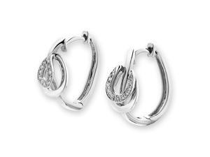18K White Gold Belt Buckle Diamond Hoop Earrings (0.09 cttw, G-H Color, VS2-SI1 Clarity) 18K White Gold Belt Buckle Diamond Hoop Earrings (0.09 cttw, G-H Color, VS2-SI1 Clarity)