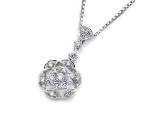 18K White Gold Round Diamond Snowflake Dangling Pendant W/925 Sterling Silver Chain (0.38 cttw , G-H Color, VS2-SI1 Clarity) 18K White Gold Round Diamond Snowflake Dangling Pendant W/925 Sterling Silver Chain (0.38 cttw , G-H Color, VS2-SI1 Clarity)