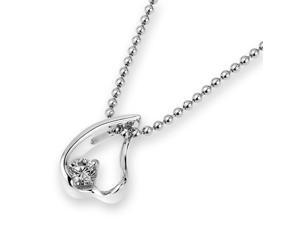 18K White Gold Pear Shape with Solitaire Diamond Pendant w/925 Sterling Silver Chain (0.13 cttw , G-H Color, VS2-SI1 Clarity) 18K White Gold Pear Shape with Solitaire Diamond Pendant w/925 Sterling Silver Chain (0.13 cttw , G-H Color, VS2-SI1 Clarity)