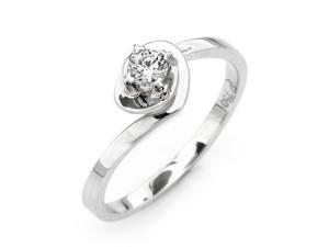 18K White Gold Solitaire 4 Prong Diamond Promise Ring (0.14ct,G-H Color,VS2-SI1 Clarity) 18K White Gold Solitaire 4 Prong Diamond Promise Ring (0.14ct,G-H Color,VS2-SI1 Clarity)