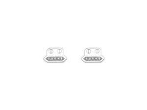 9K White Gold Robot Diamond Stud Earrings (0.06 cttw, G-H Color, SI1-SI2 Clarity) 9K White Gold Robot Diamond Stud Earrings (0.06 cttw, G-H Color, SI1-SI2 Clarity)