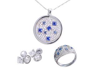 Ja-Me E373 Swarovski 16" Necklace + Ring + Earrings Ja-Me E373 Swarovski 16" Necklace + Ring + Earrings