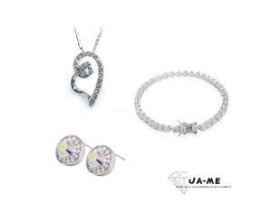 JA-ME H&A pendant+ Chatoyance pierrced earring+ 3A Cubic Zirconia bracelate JA-ME H&A pendant+ Chatoyance pierrced earring+ 3A Cubic Zirconia bracelate