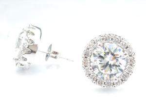 JA-ME H&A CZ(8mm) Pierced Earring JA-ME H&A CZ(8mm) Pierced Earring