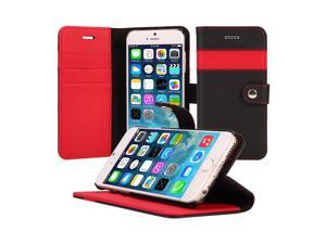 iPhone 6S Plus Case, AceAbove iPhone 6S Plus wallet case - Premium PU Leather Wallet Cover with Card Slots and Stand Function for Apple iPhone 6 Plus & iPhone 6S Plus (Black/Red) iPhone 6S Plus Case, AceAbove iPhone 6S Plus wallet case - Premium PU Leather Wallet Cover with Card Slots and Stand Function for Apple iPhone 6 Plus & iPhone 6S Plus (Black/Red)